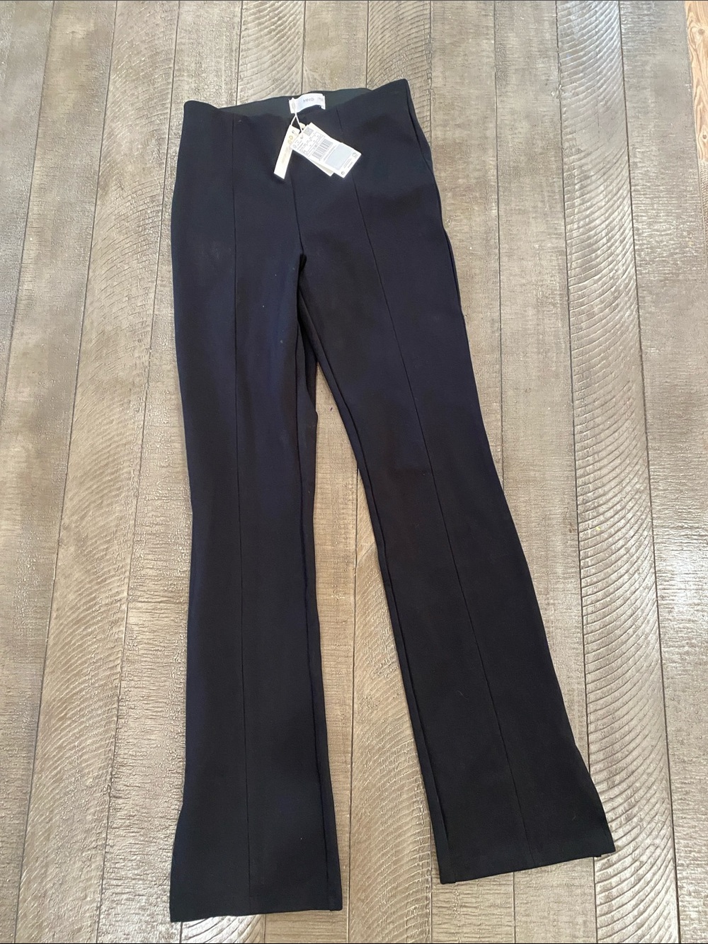 Mango Black Boot-Cut Tailored Flare Pants